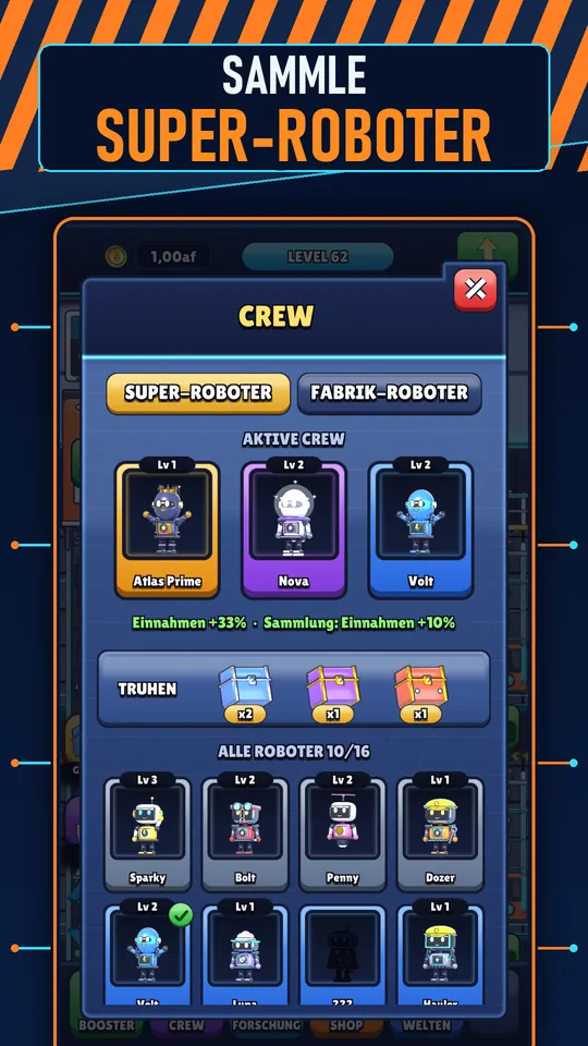 Idle AI Fabrik: Roboter Tycoon - SAMMLE SUPER-ROBOTER
