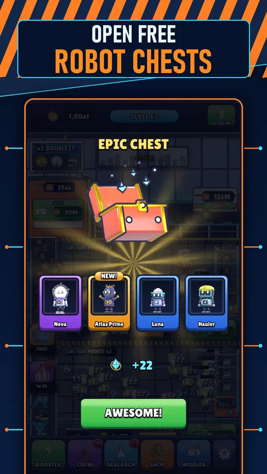 Idle AI Factory: Robot Tycoon - OPEN FREE ROBOT CHESTS