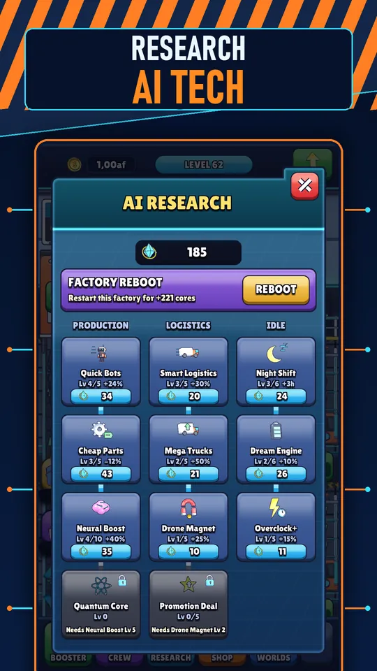 Idle AI Factory: Robot Tycoon - RESEARCH AI TECH