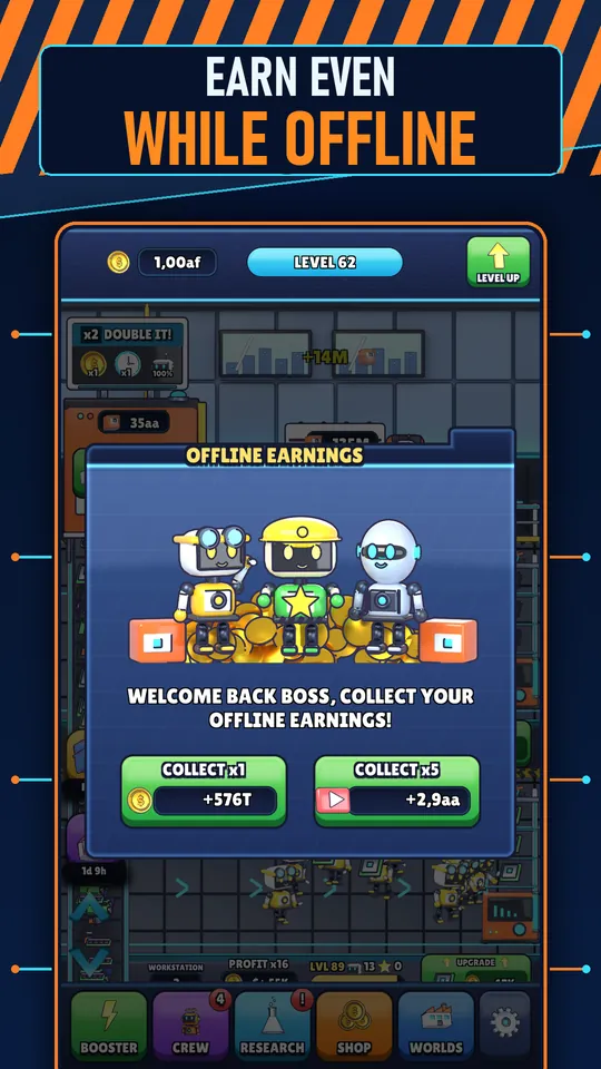 Idle AI Factory: Robot Tycoon - EARN EVEN WHILE OFFLINE