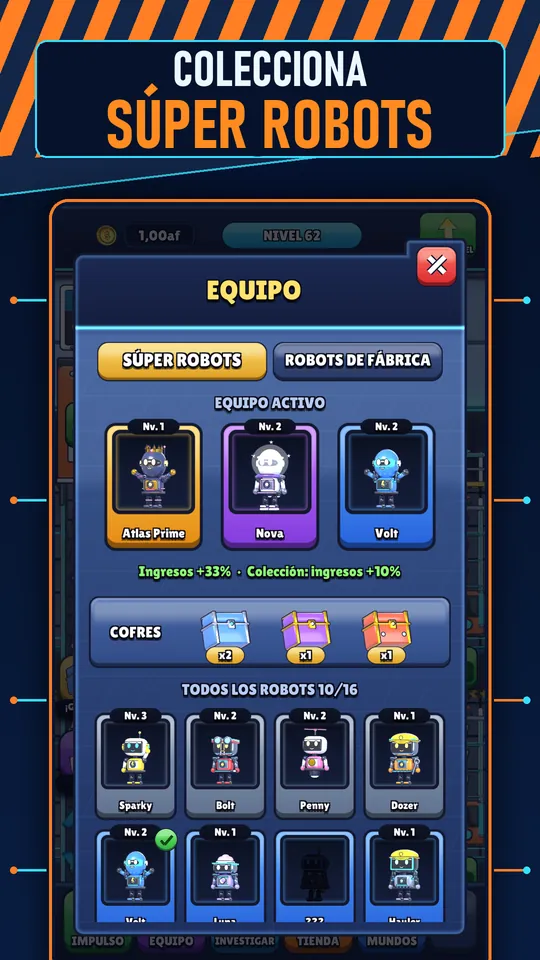 Idle AI Fábrica: Robot Tycoon - COLECCIONA SÚPER ROBOTS