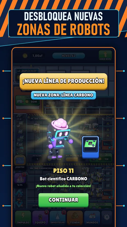 Idle AI Fábrica: Robot Tycoon - DESBLOQUEA NUEVAS ZONAS DE ROBOTS