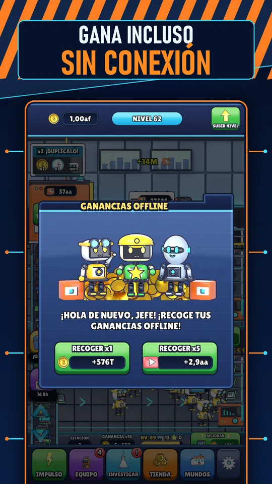 Idle AI Fábrica: Robot Tycoon - GANA INCLUSO SIN CONEXIÓN