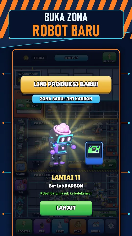 Idle AI Pabrik: Robot Tycoon - BUKA ZONA ROBOT BARU