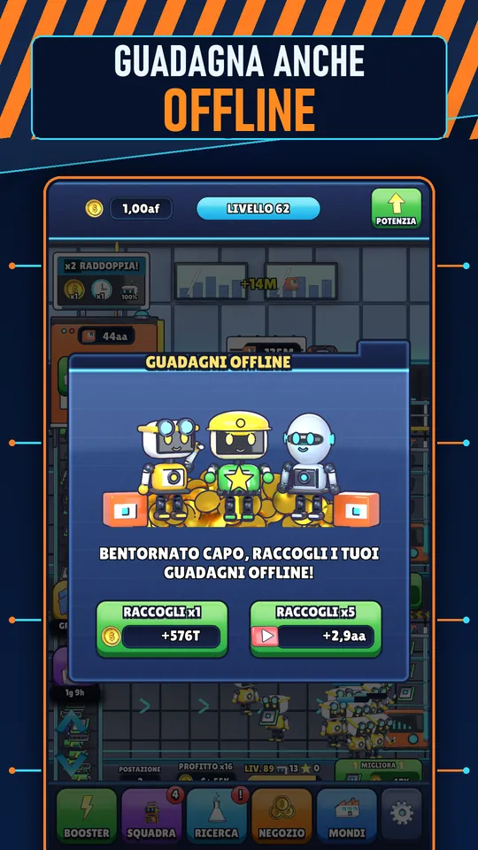 Idle AI Fabbrica: Robot Tycoon - GUADAGNA ANCHE OFFLINE