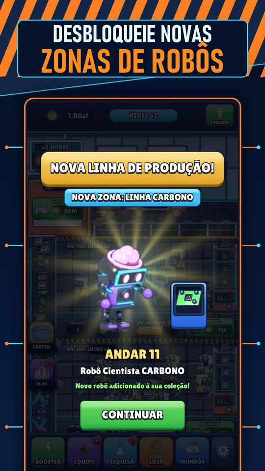 Idle AI Fábrica: Robô Tycoon - DESBLOQUEIE NOVAS ZONAS DE ROBÔS