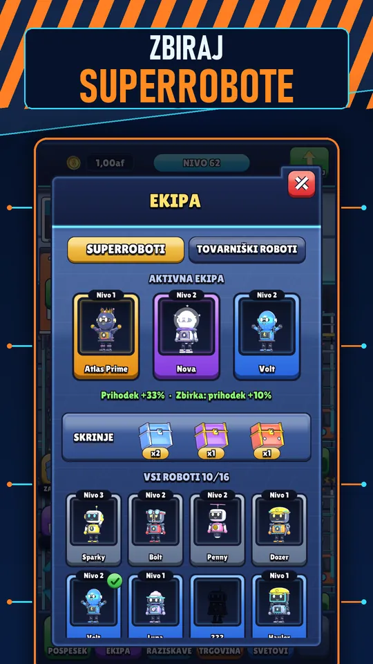 Idle AI Tovarna: Robot Tycoon - ZBIRAJ SUPERROBOTE