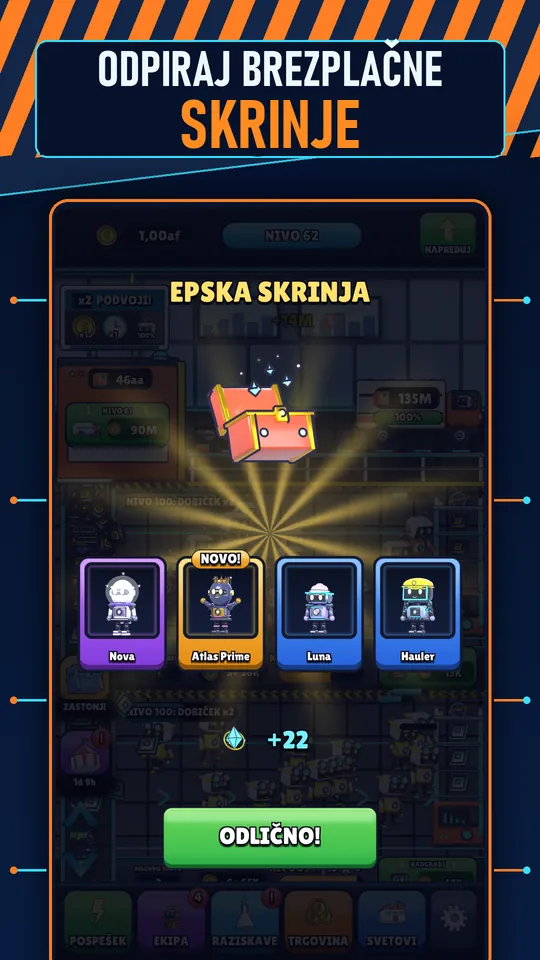 Idle AI Tovarna: Robot Tycoon - ODPIRAJ BREZPLAČNE SKRINJE