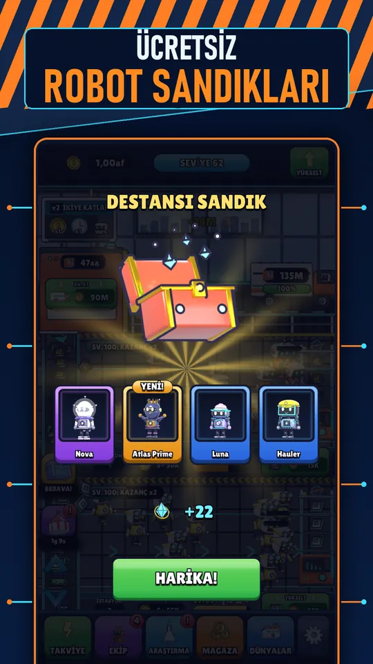 Idle AI Fabrika: Robot Tycoon - ÜCRETSİZ ROBOT SANDIKLARI