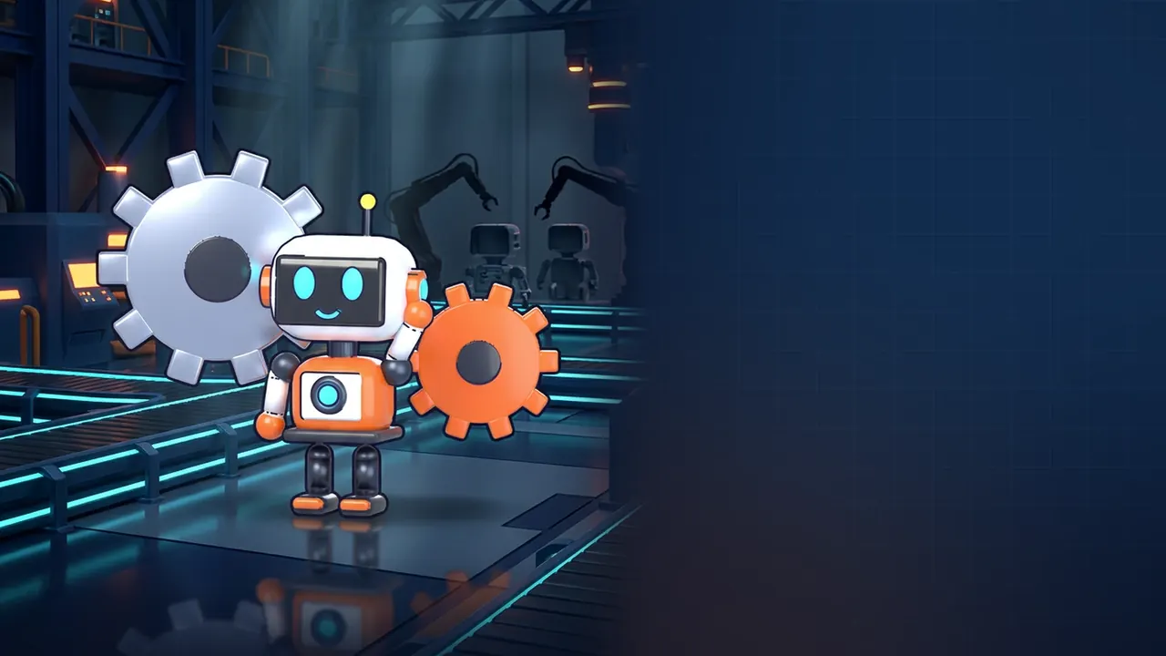 Idle AI Factory: Robot Tycoon key art