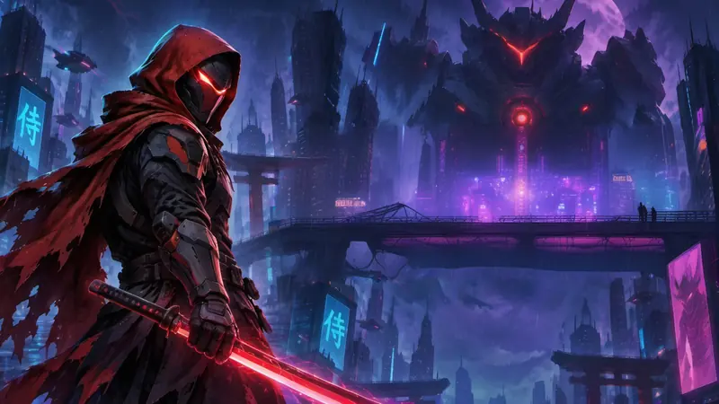 Idle Ronin: Cyber RPG - key art