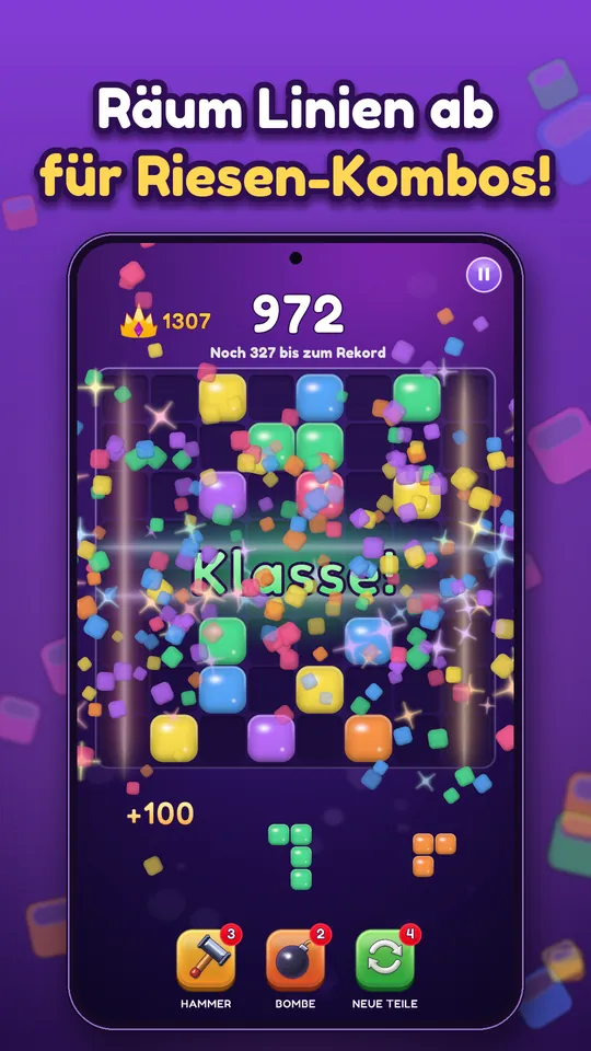 Block Brain: Block Puzzle - Räum Linien ab für Riesen-Kombos!
