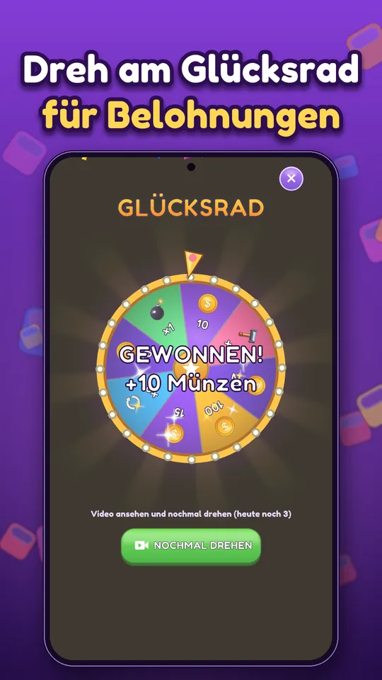 Block Brain: Block Puzzle - Dreh am Glücksrad für Belohnungen