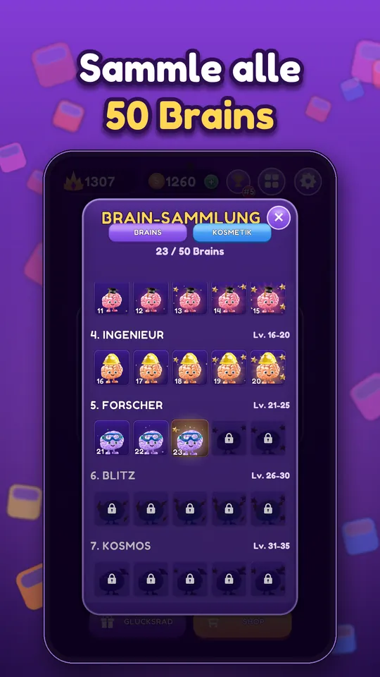 Block Brain: Block Puzzle - Sammle alle 50 Brains