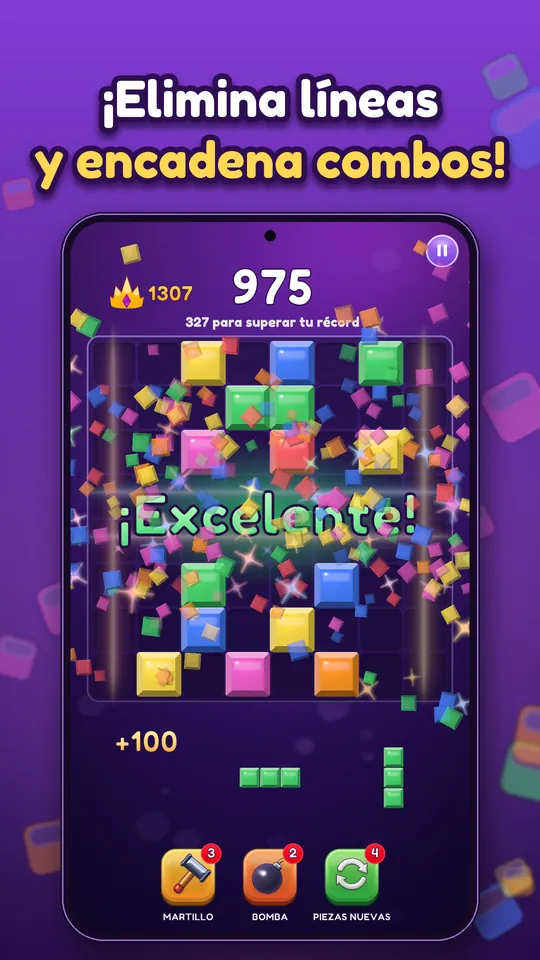 Block Brain: Puzzle de Bloques - ¡Elimina líneas y encadena combos!