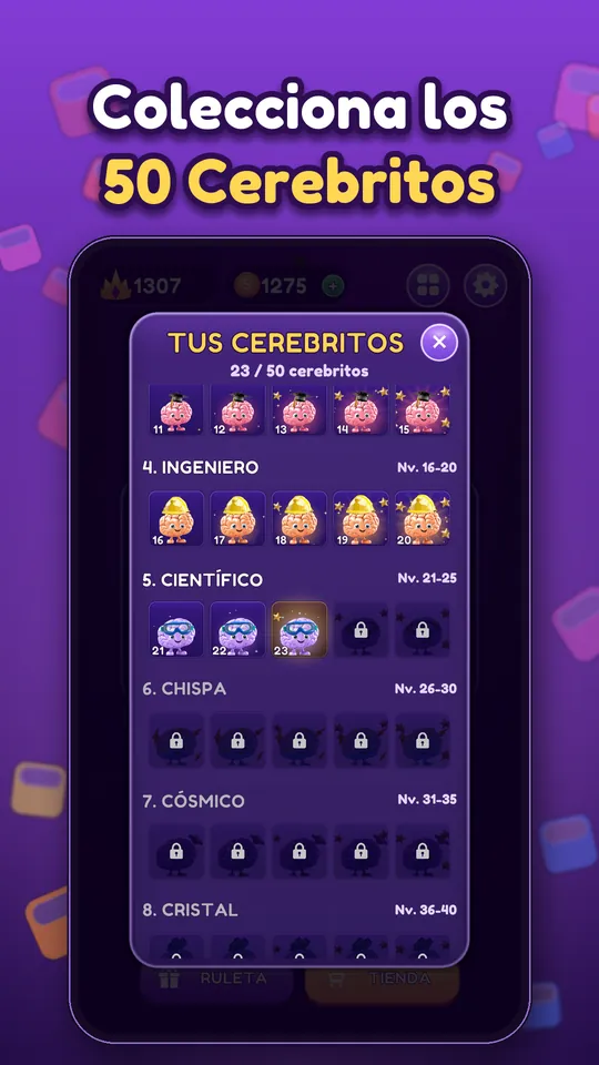 Block Brain: Puzzle de Bloques - Colecciona los 50 Cerebritos