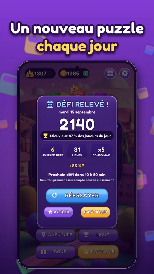 Block Brain : Puzzle de blocs - Un nouveau puzzle chaque jour