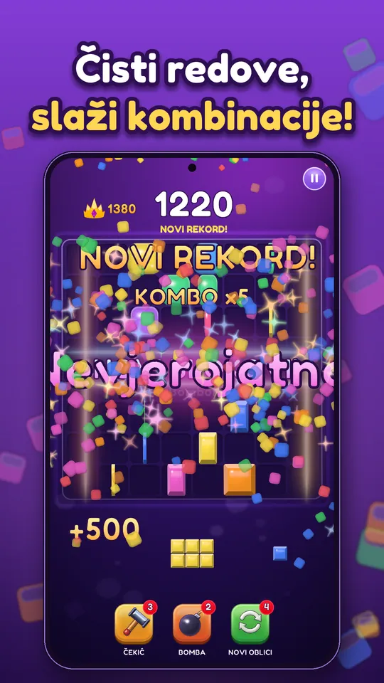 Block Brain: Block Puzzle Game - Čisti redove, slaži kombinacije!