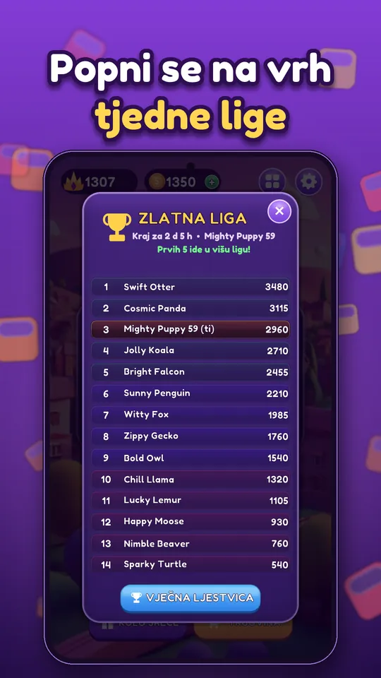 Block Brain: Block Puzzle Game - Popni se na vrh tjedne lige