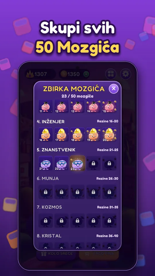 Block Brain: Block Puzzle Game - Skupi svih 50 Mozgića