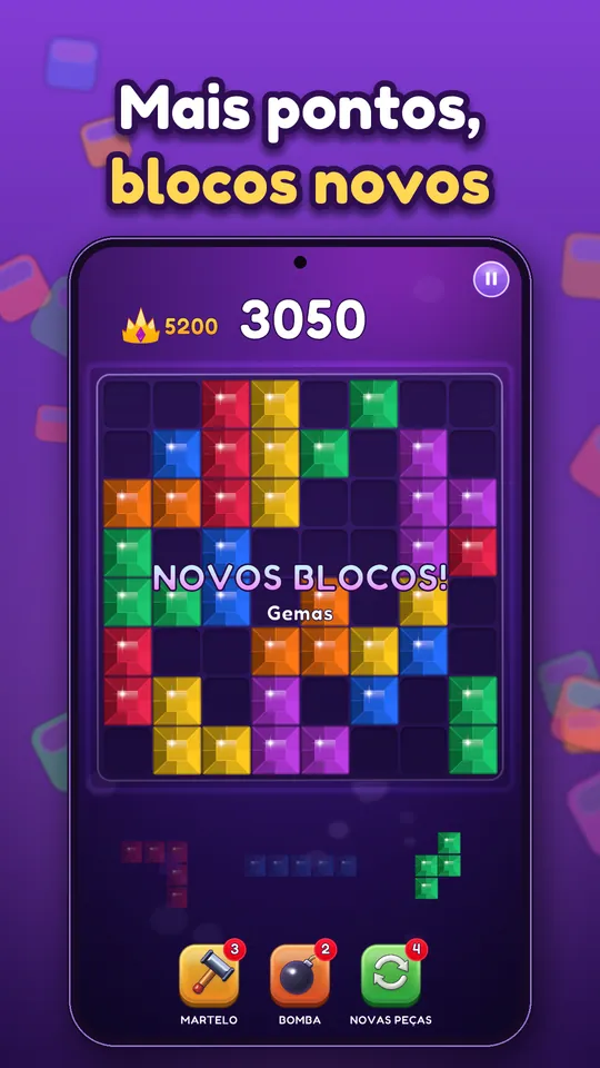 Block Brain: Puzzle de Blocos - Mais pontos, blocos novos
