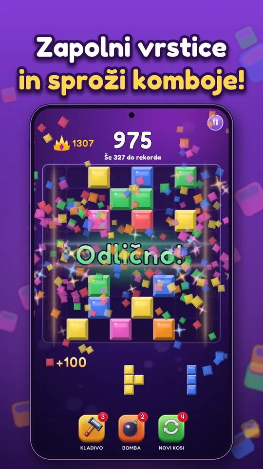 Block Brain: Block Puzzle Game - Zapolni vrstice in sproži komboje!