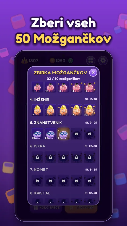 Block Brain: Block Puzzle Game - Zberi vseh 50 Možgančkov