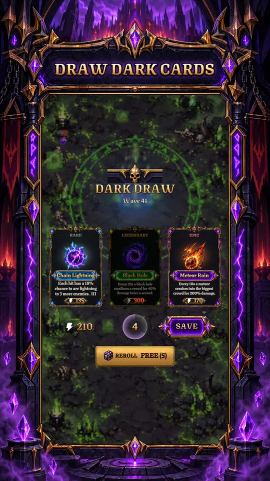 Dark Tower: Idle Villain TD - DRAW DARK CARDS