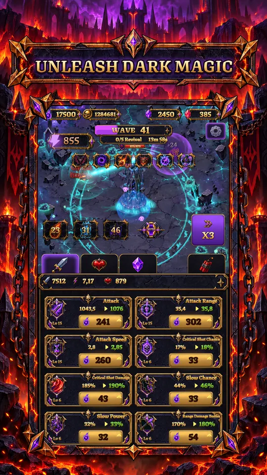 Dark Tower: Idle Villain TD - UNLEASH DARK MAGIC