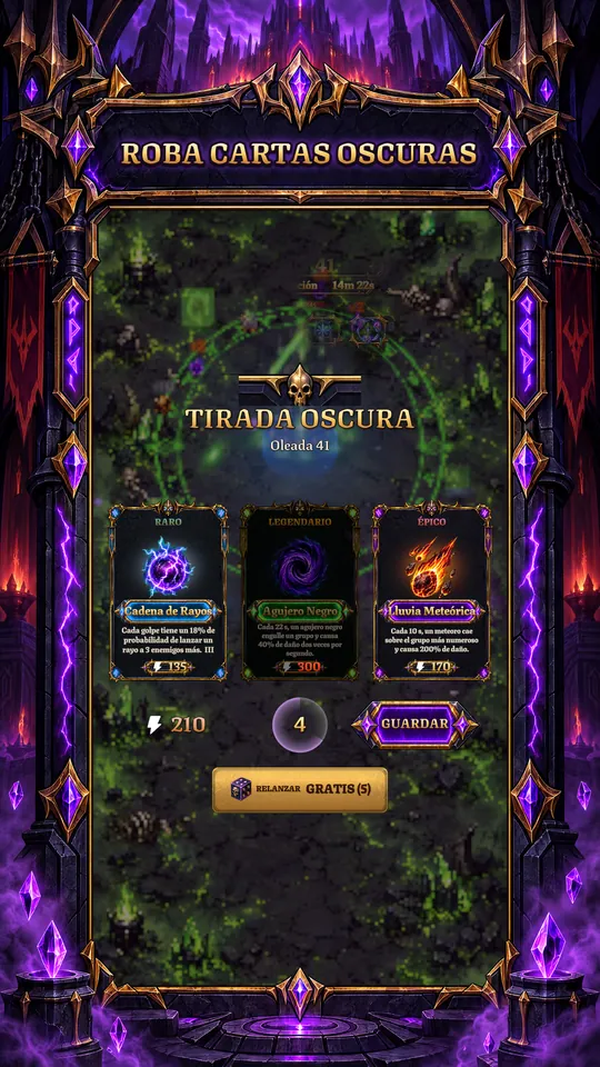 Dark Tower: Villano Idle TD - ROBA CARTAS OSCURAS