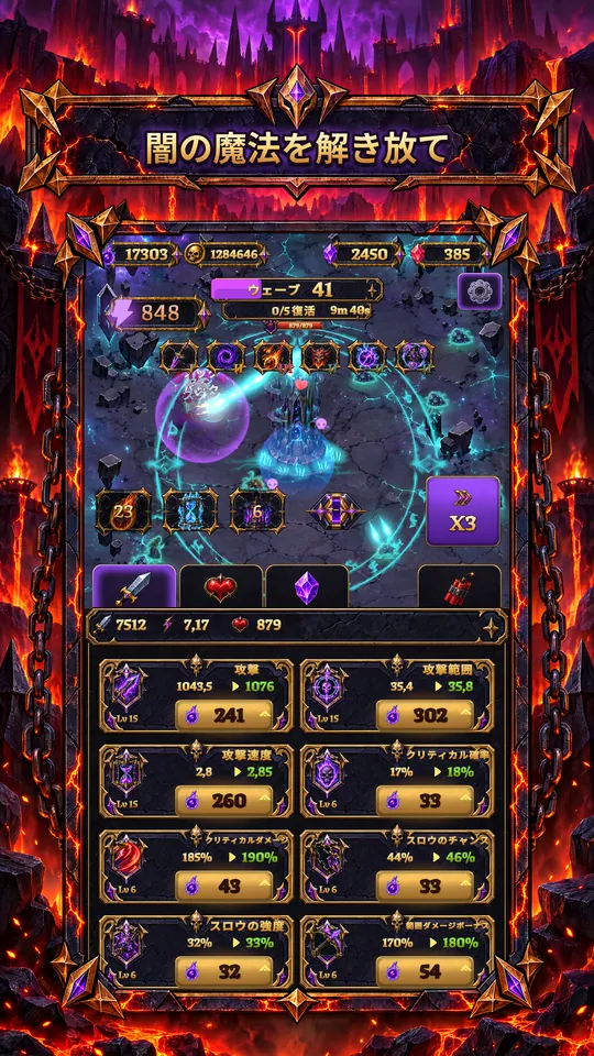 ダークタワー：放置ヴィラン防衛 - 闇の魔法を解き放て