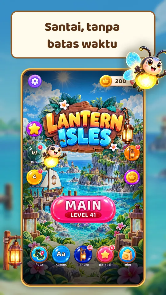 Lantern Isles: Teka-Teki Kata - Santai, tanpa batas waktu
