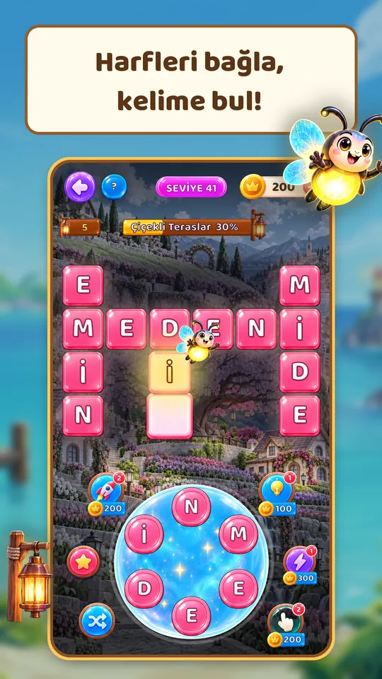 Lantern Isles: Kelime Oyunu - Harfleri bağla, kelime bul!