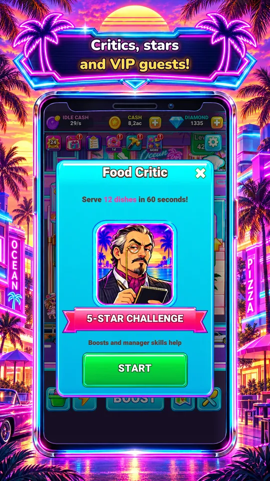 Idle Restaurant: Miami - Critics, stars and VIP guests!