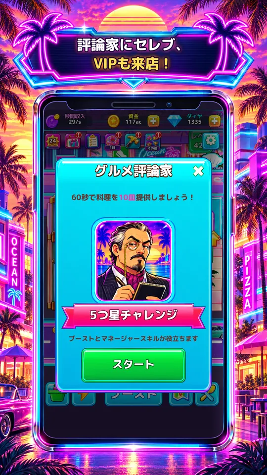 Idle Restaurant: Miami - 評論家にセレブ、 VIPも来店!