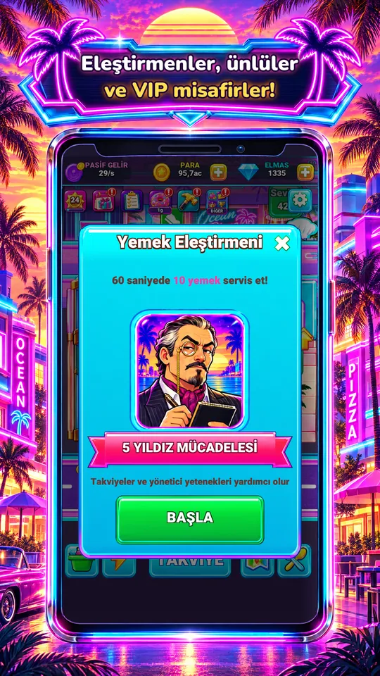 Idle Restaurant: Miami - Eleştirmenler, ünlüler ve VIP misafirler!