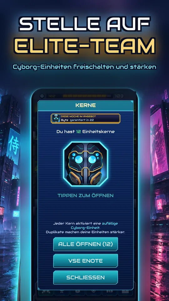 Idle Ronin: Cyber RPG - STELLE AUF ELITE-TEAM: Cyborg-Einheiten freischalten und stärken