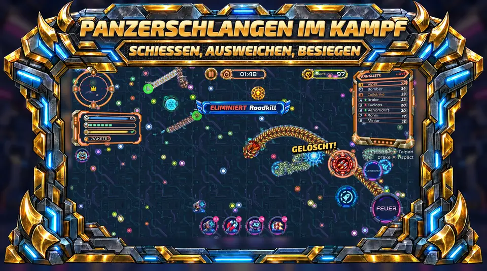 ONI Snakes: Schlangen-Arena - PANZERSCHLANGEN IM KAMPF: SCHIESSEN, AUSWEICHEN, BESIEGEN