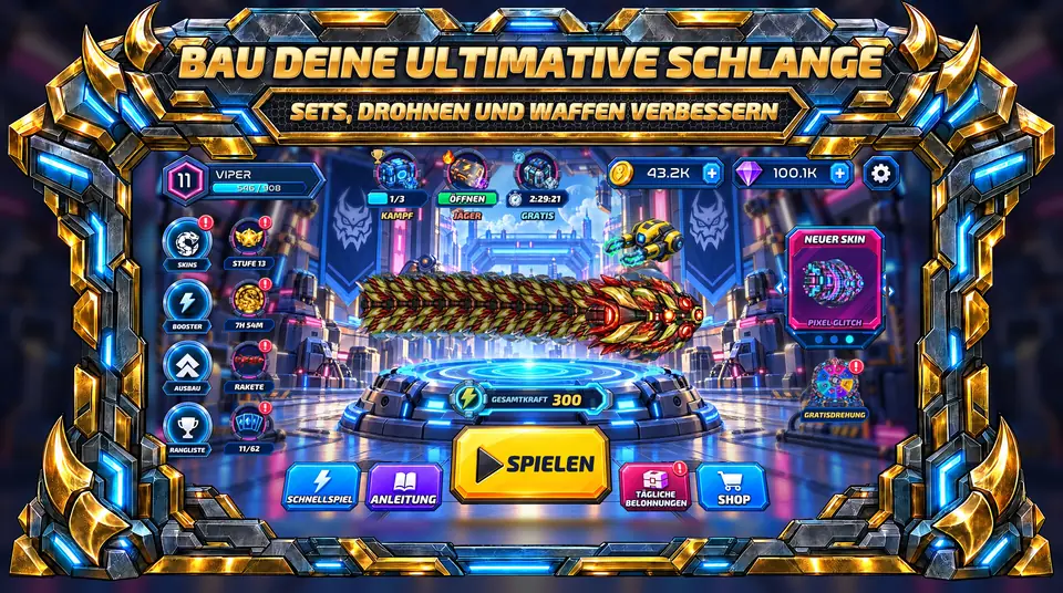 ONI Snakes: Schlangen-Arena - SETS, DROHNEN UND WAFFEN VERBESSERN