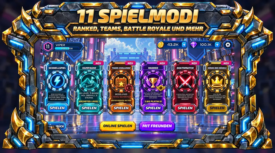 ONI Snakes: Schlangen-Arena - 11 SPIELMODI: RANKED, TEAMS, BATTLE ROYALE UND MEHR