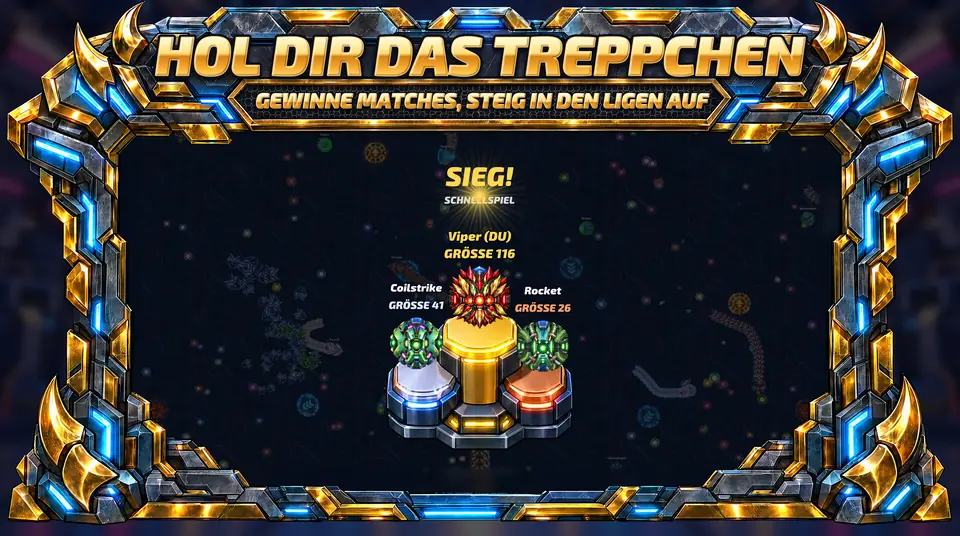 ONI Snakes: Schlangen-Arena - HOL DIR DAS TREPPCHEN : GEWINNE MATCHES, STEIG IN DEN LIGEN AUF