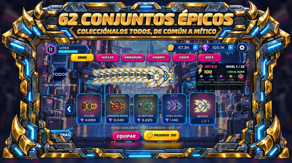 ONI Snakes: Serpiente Blindada - 62 CONJUNTOS ÉPICOS : COLECCIÓNALOS TODOS, DE COMÚN A MÍTICO