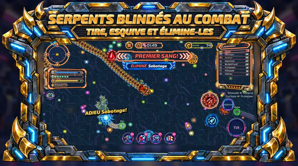ONI Snakes: Arène de serpents - SERPENTS BLINDÉS AU COMBAT: TIRE, ESQUIVE ET ÉLIMINE-LES