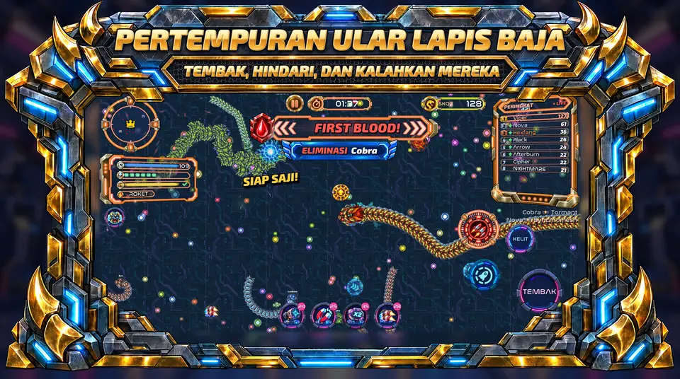 ONI Snakes: Game Ular Berzirah - PERTEMPURAN ULAR LAPIS BAJA: TEMBAK, HINDARI, DAN KALAHKAN MEREKA