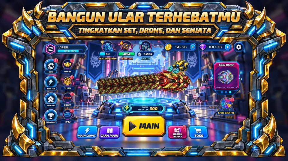 ONI Snakes: Game Ular Berzirah - TINGKATKAN SET, DRONE, DAN SENJATA