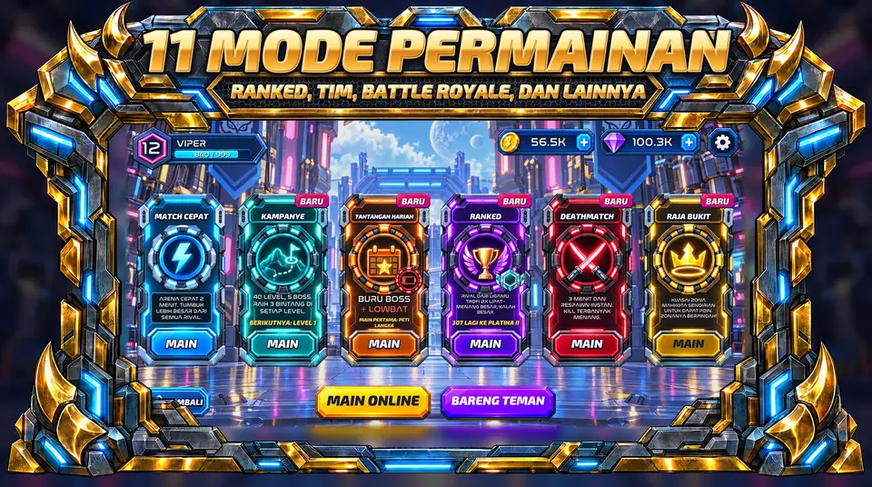 ONI Snakes: Game Ular Berzirah - 11 MODE PERMAINAN: RANKED, TIM, BATTLE ROYALE, DAN LAINNYA