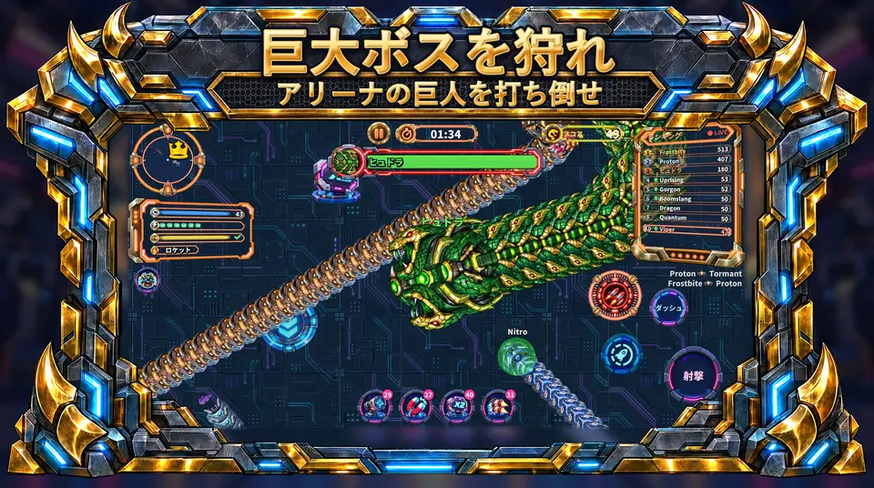 ONI Snakes: 装甲スネーク・バトルアリーナ - アリーナの巨人を打ち倒せ