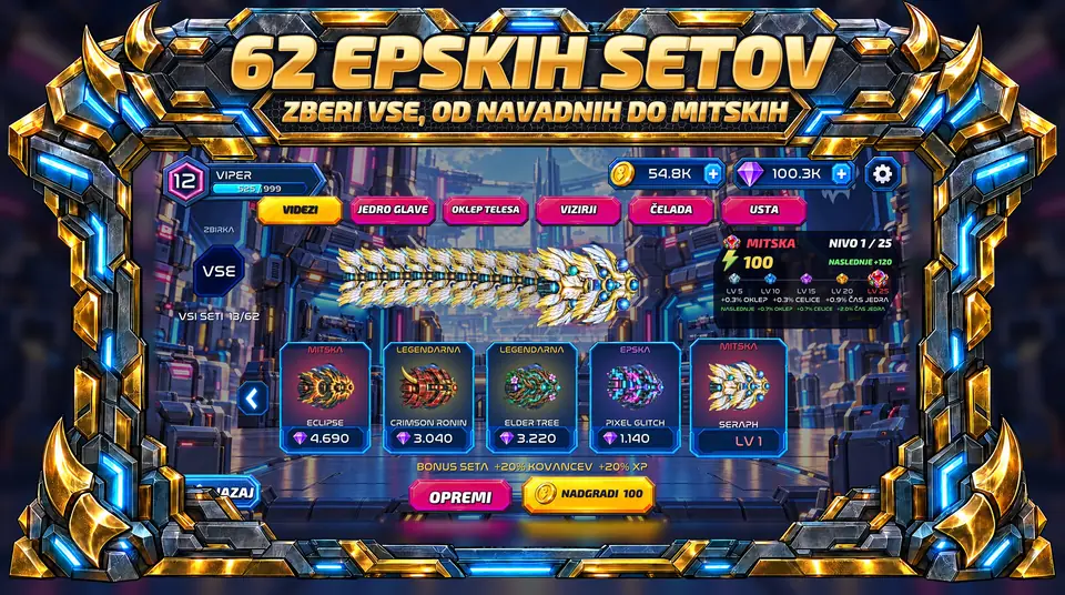 ONI Snakes: Arena oklepnih kač - 62 EPSKIH SETOV : ZBERI VSE, OD NAVADNIH DO MITSKIH