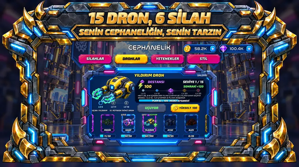 ONI Snakes: Zırhlı Yılan Oyunu - 15 DRON, 6 SİLAH : SENİN CEPHANELİĞİN, SENİN TARZIN