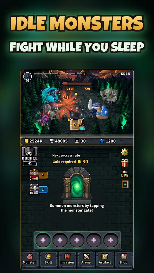 Idle Summoner: Pixel RPG - Zarabiaj złoto także offline